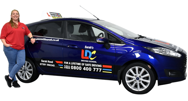 Sarah Hood's driving school car